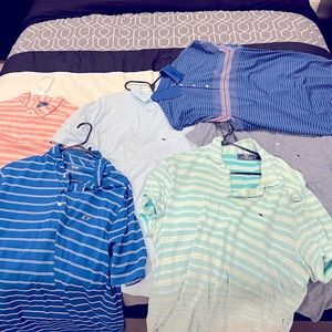 Lot of 6 Vineyard Vines Polos Large